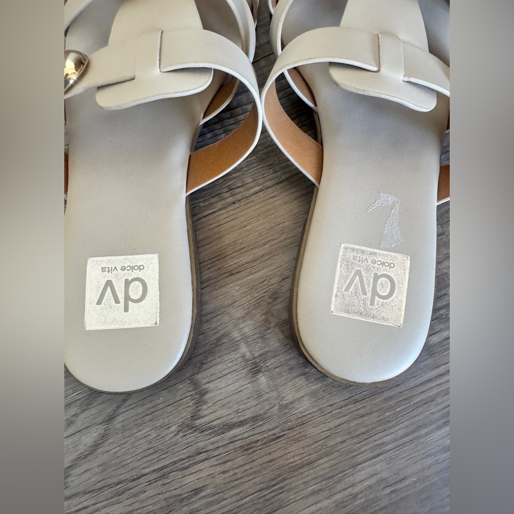 DV by Dolce Vita Medina Strappy Slide Sandal — Ivory Bone — Women’s Size 9 NWOT - Picture 9 of 9